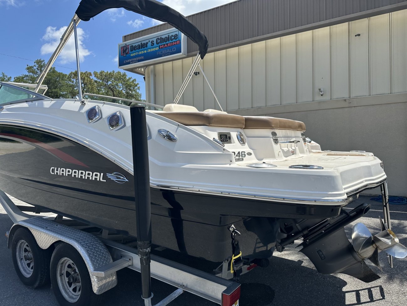 The deckboat is a cross between a bowrider and a pontoon boat.  It features a rather flat deck area with lots of room for people while still offering the speed and agility of a runabout.